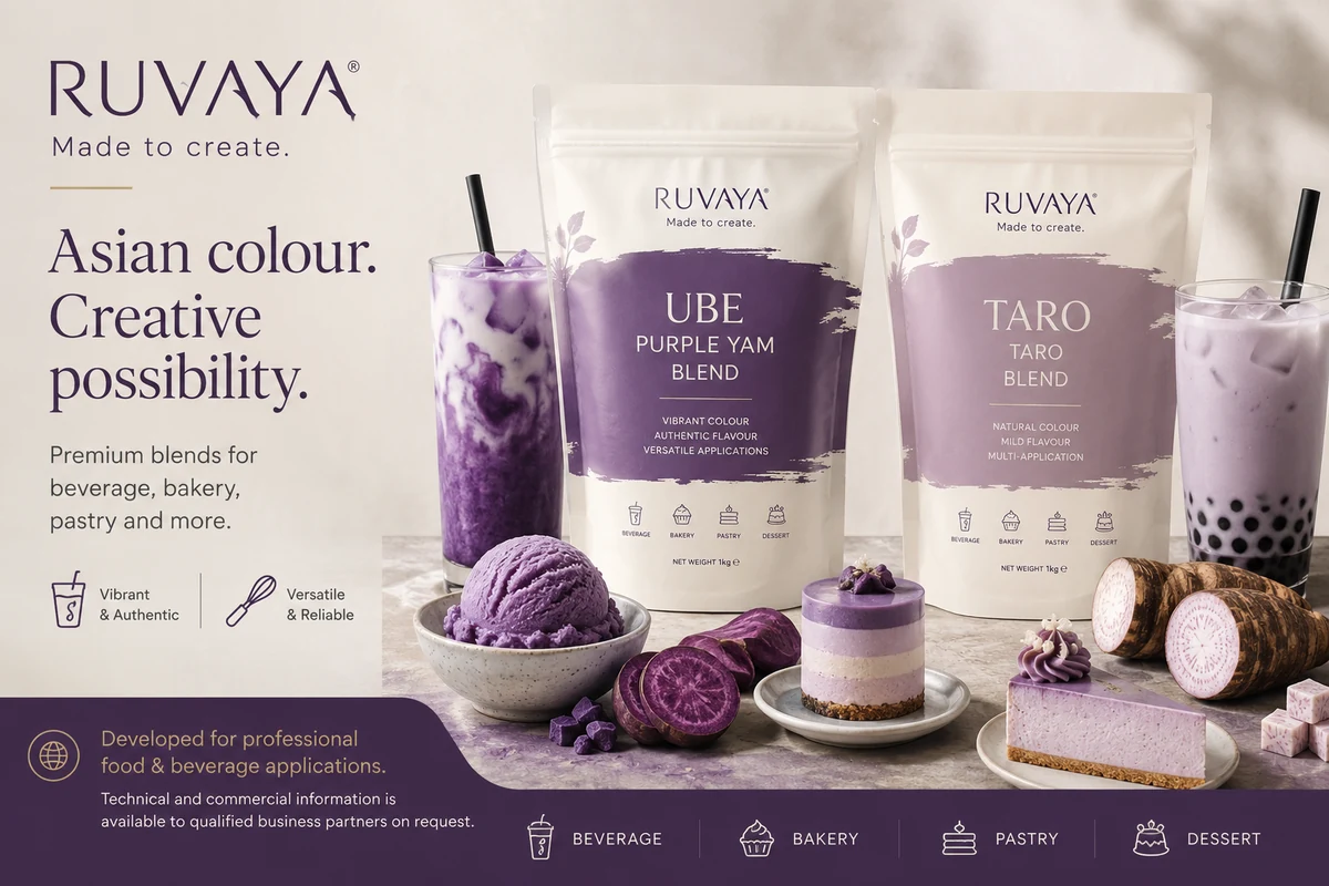 RUVAYA Ube and Taro ingredient blends