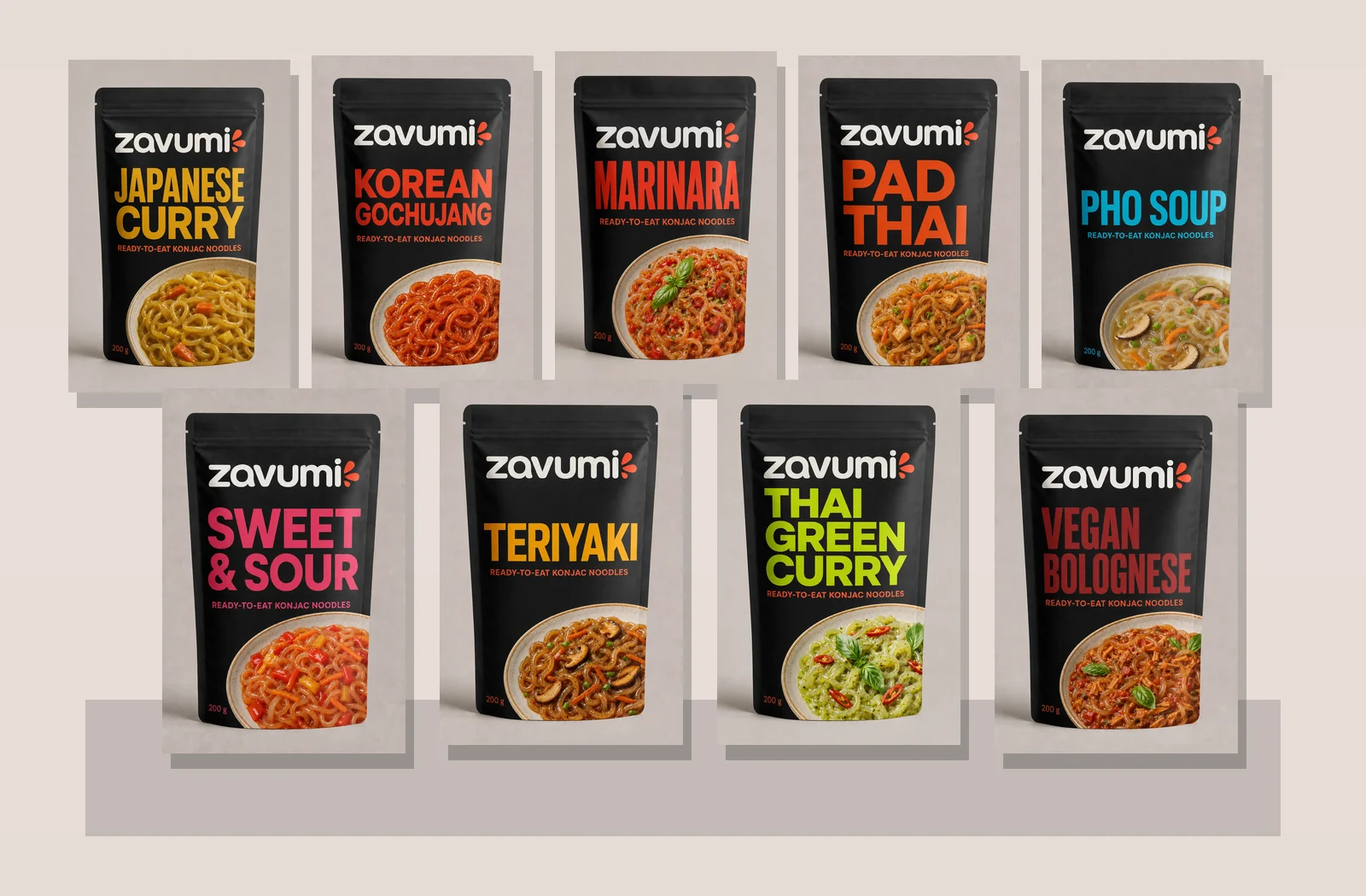 ZAVUMI ready-to-eat konjac range