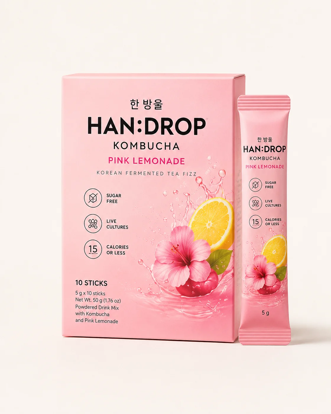HAN:DROP Kombucha Pink Lemonade pack