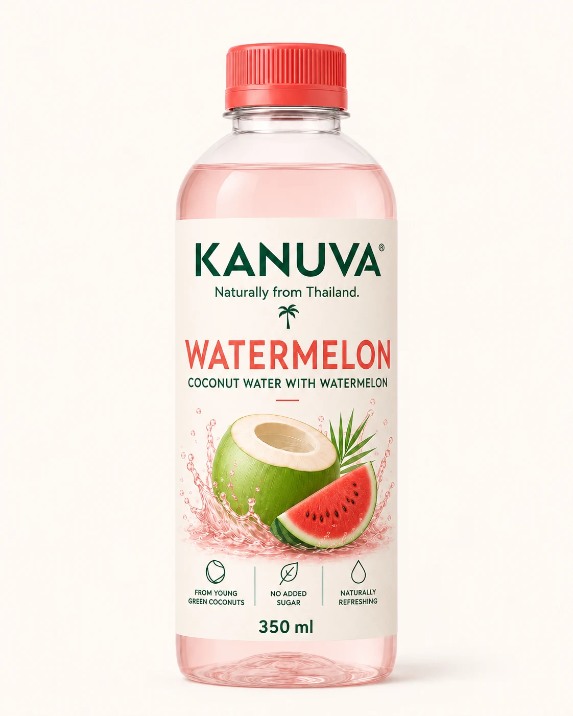 KANUVA Watermelon Coconut Water with Watermelon PET bottle