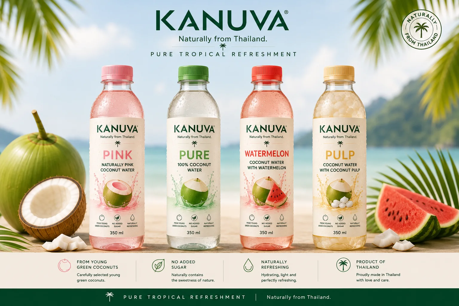 Complete KANUVA PET bottle range