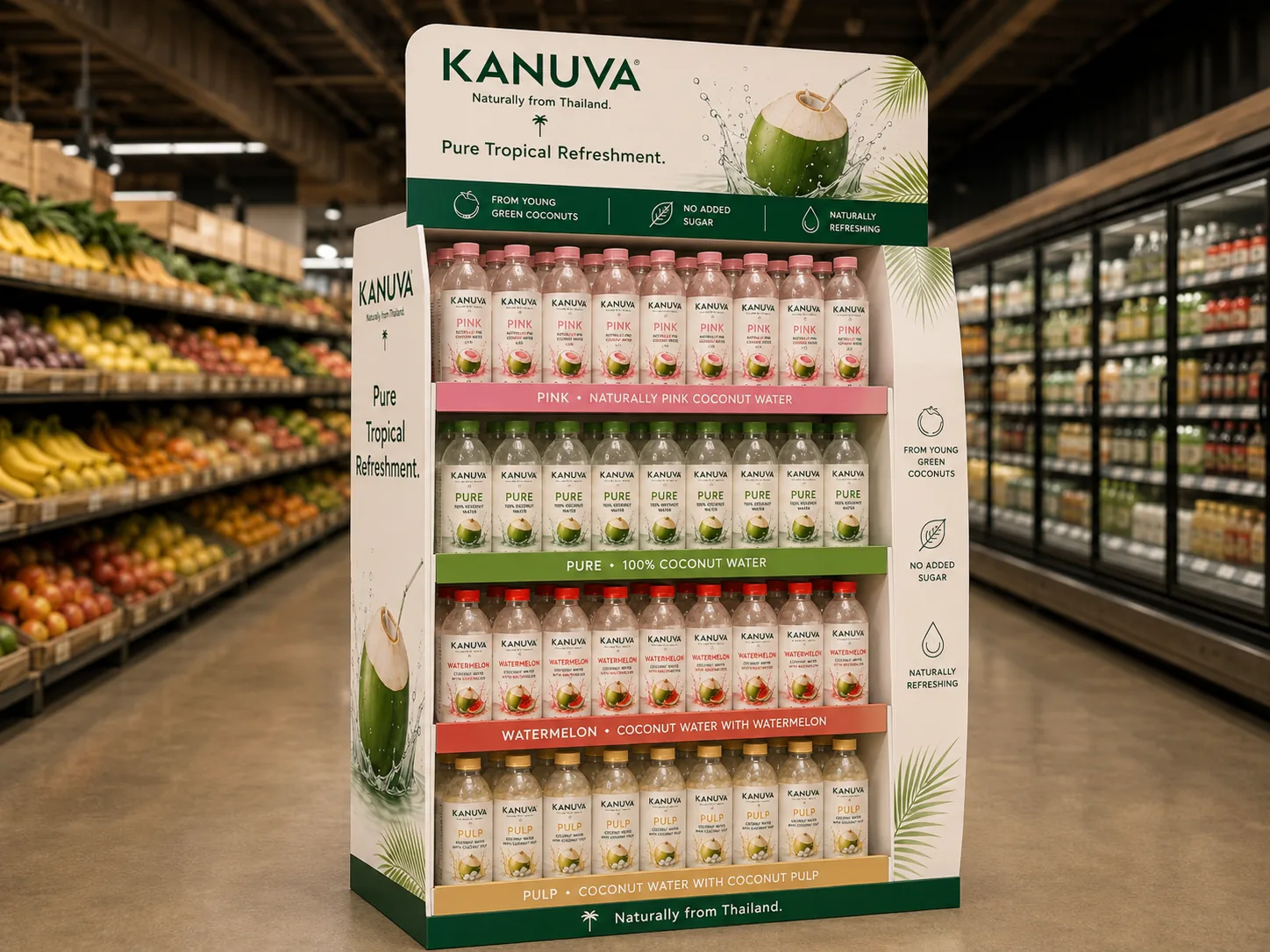 KANUVA multi-flavour retail floor display
