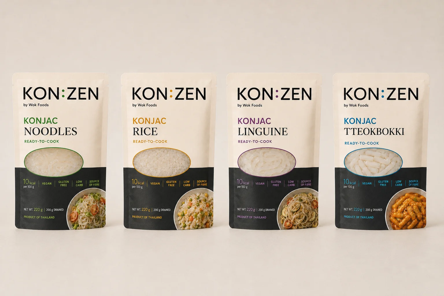 Complete KON:ZEN konjac product range