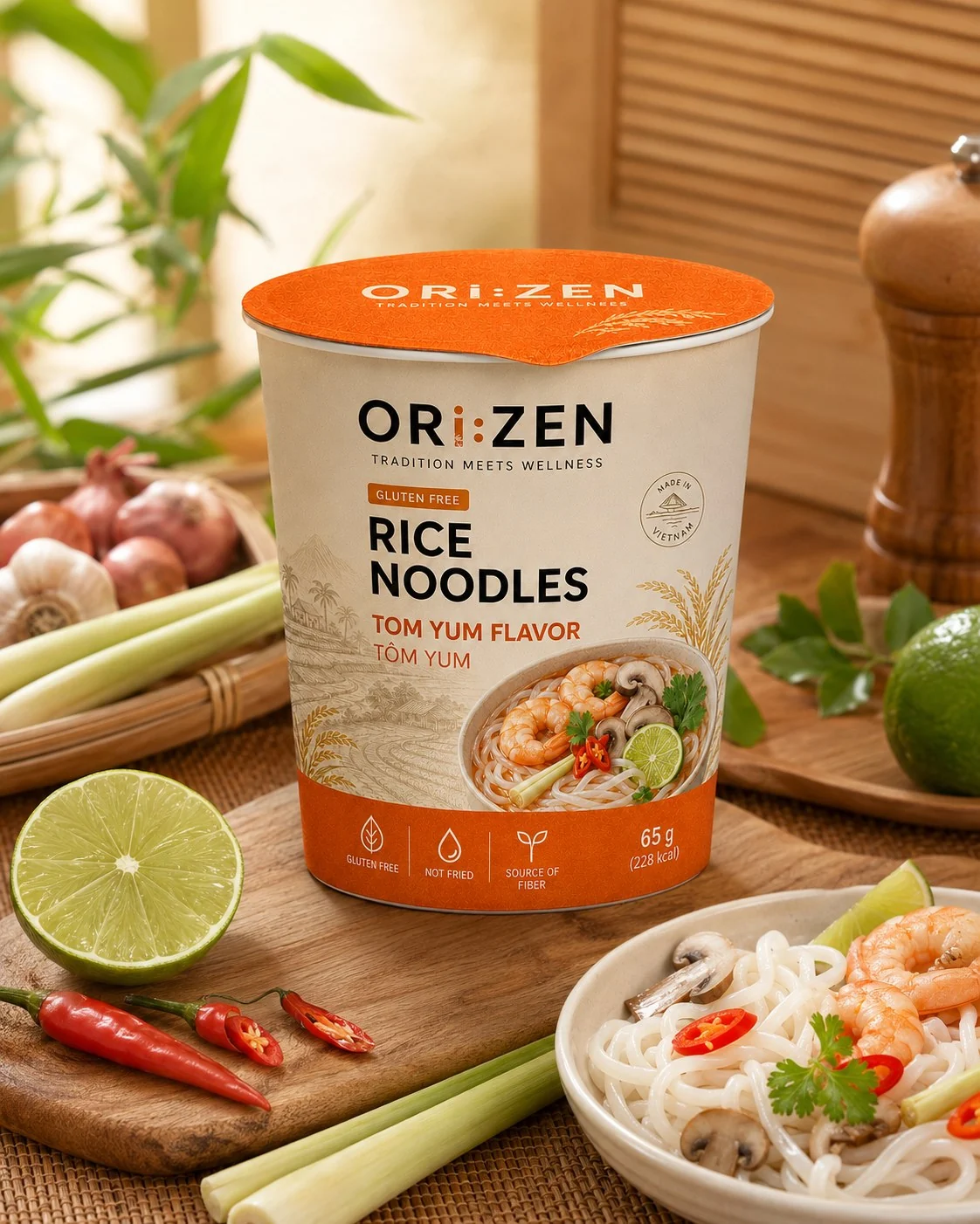 ORI:ZEN Tom Yum rice noodle cup