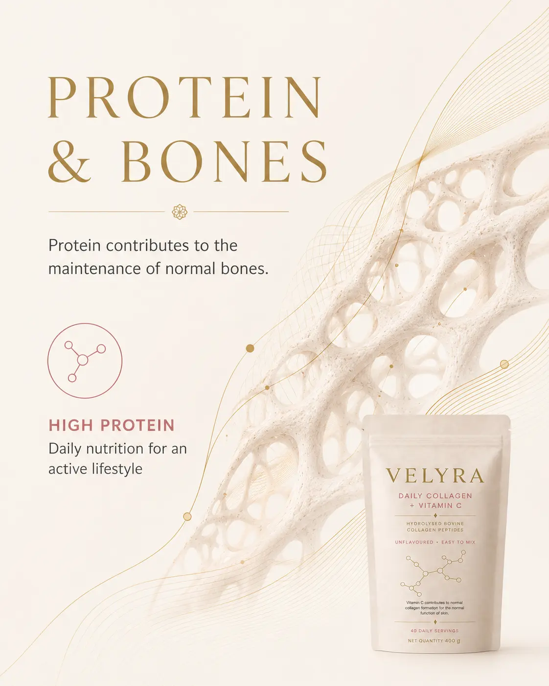 Protein and bone maintenance infographic