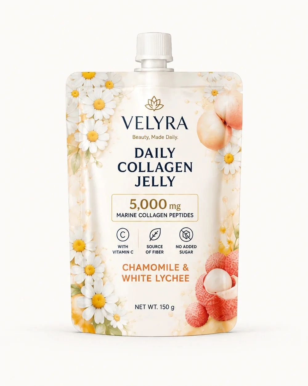 VELYRA Chamomile & White Lychee Daily Collagen Jelly pouch