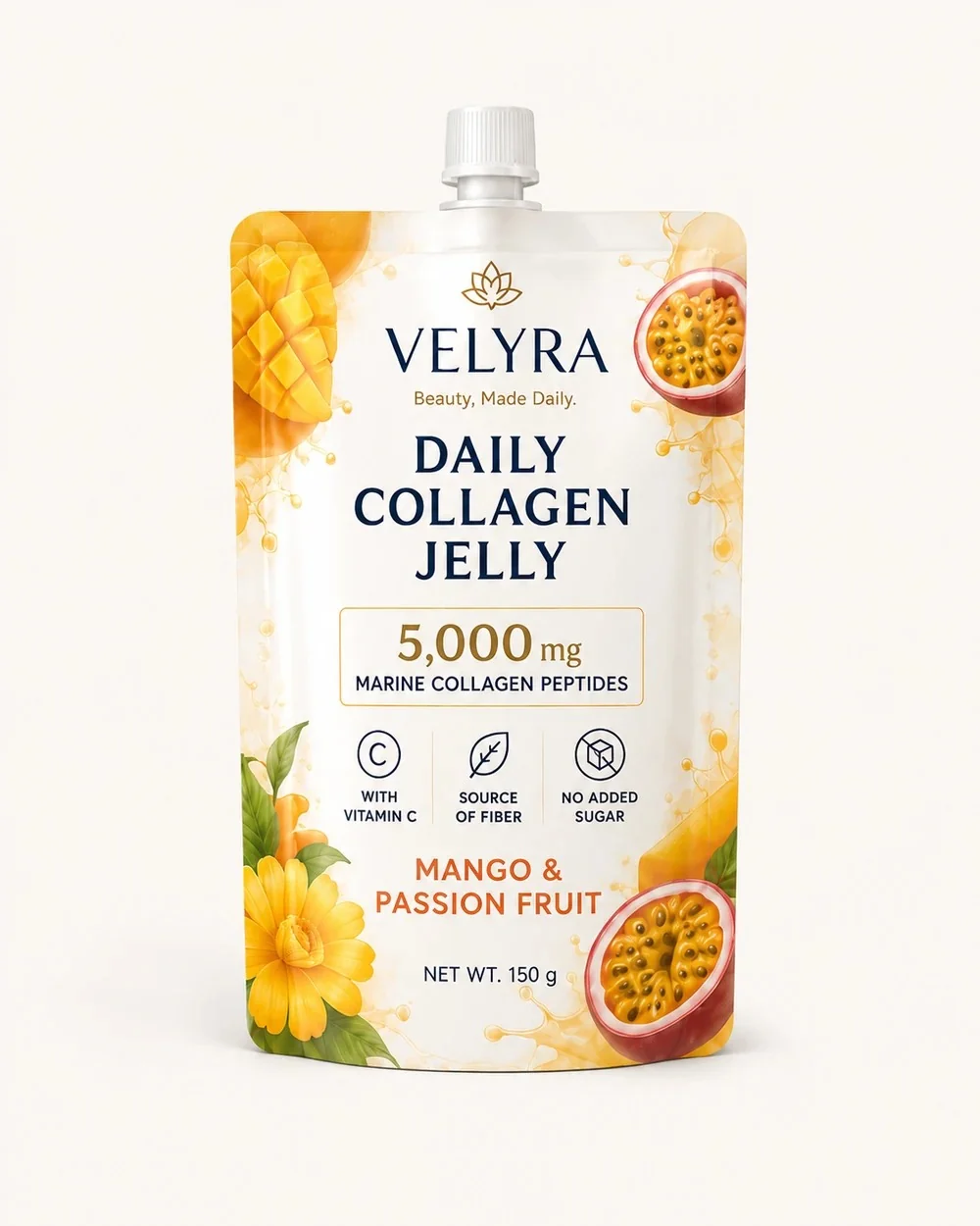 VELYRA Mango & Passion Fruit Daily Collagen Jelly pouch