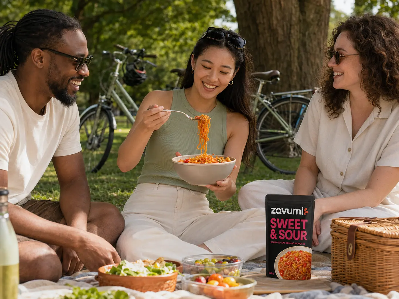 On the go lifestyle scene featuring ZAVUMI