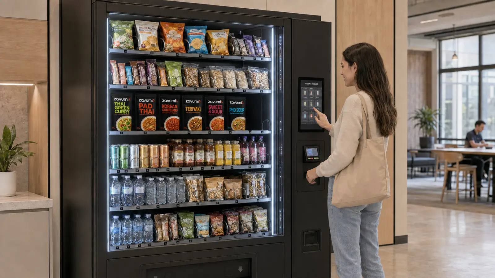 ZAVUMI range presented in a multi-category vending machine concept